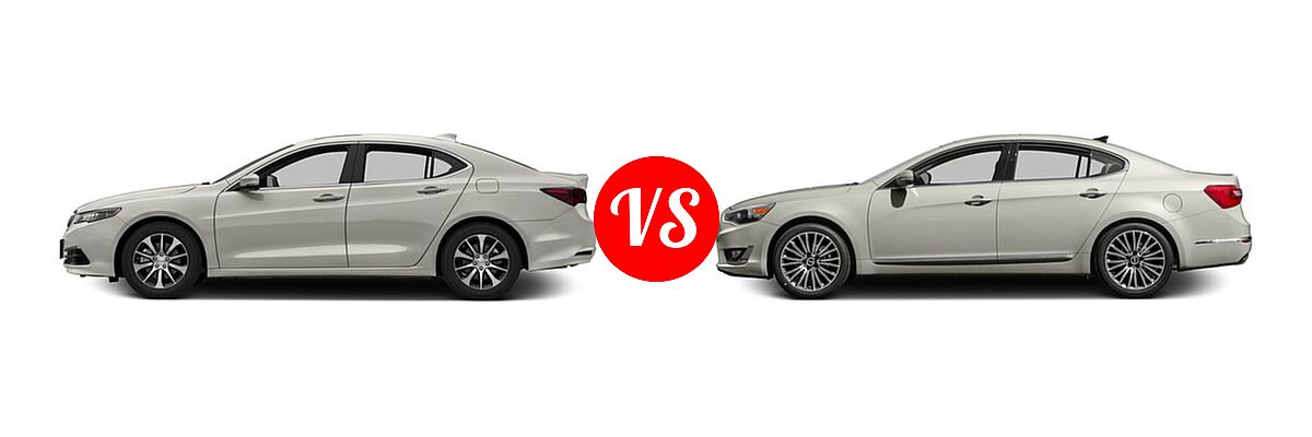 2016 Acura TLX Sedan 4dr Sdn FWD vs. 2016 Kia Cadenza Sedan Premium - Side Comparison