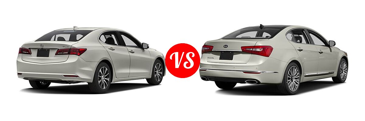 2016 Acura TLX Sedan 4dr Sdn FWD vs. 2016 Kia Cadenza Sedan Premium - Rear Right Comparison