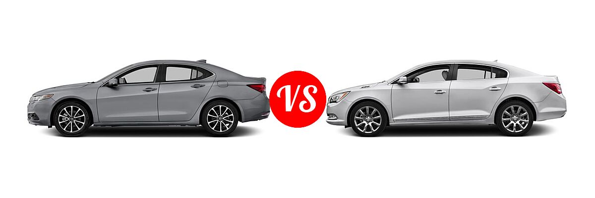 2016 Acura TLX Sedan V6 Advance vs. 2016 Buick LaCrosse Sedan 4dr Sdn FWD / Leather / Premium I / Premium II / Sport Touring - Side Comparison