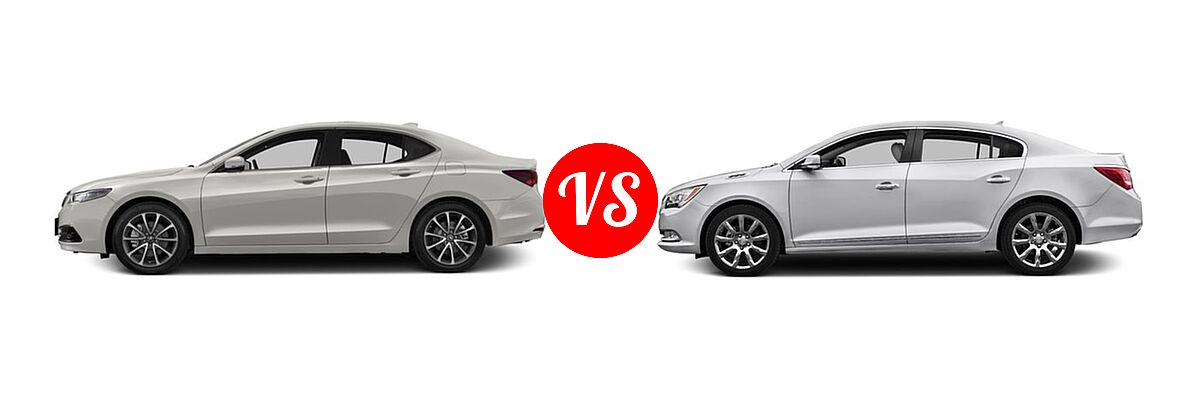 2016 Acura TLX Sedan V6 Advance vs. 2016 Buick LaCrosse Sedan 4dr Sdn FWD / Leather / Premium I / Premium II / Sport Touring - Side Comparison