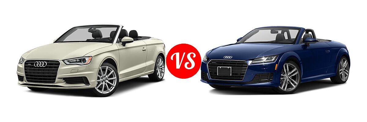 2016 Audi A3 Convertible 1.8T Premium / 2.0T Premium Plus / 2.0T Prestige vs. 2016 Audi TT Convertible 2.0T - Front Left Comparison
