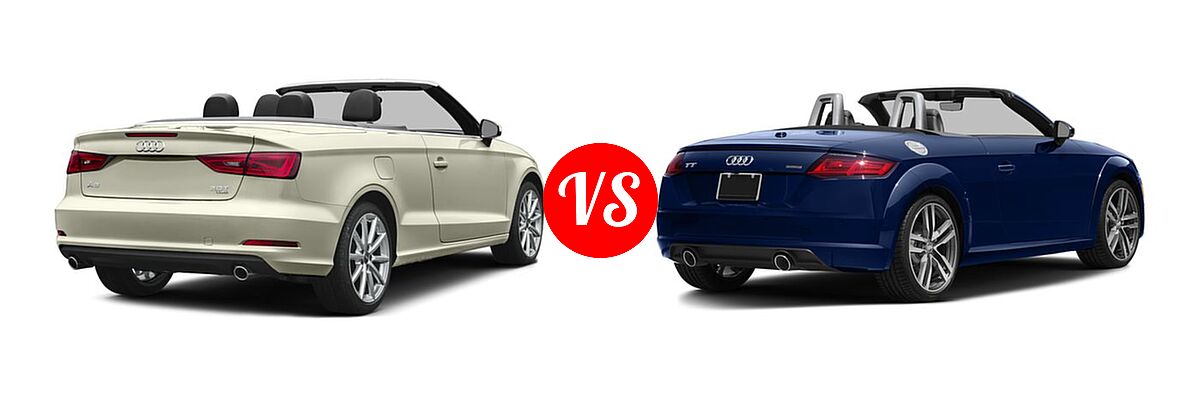 2016 Audi A3 Convertible 1.8T Premium / 2.0T Premium Plus / 2.0T Prestige vs. 2016 Audi TT Convertible 2.0T - Rear Right Comparison