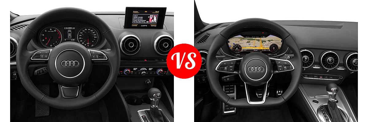 2016 Audi A3 Convertible 1.8T Premium / 2.0T Premium Plus / 2.0T Prestige vs. 2016 Audi TT Convertible 2.0T - Dashboard Comparison