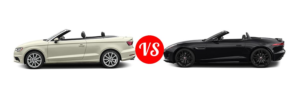 2016 Audi A3 Convertible 1.8T Premium / 2.0T Premium Plus / 2.0T Prestige vs. 2016 Jaguar F-TYPE Convertible S - Side Comparison