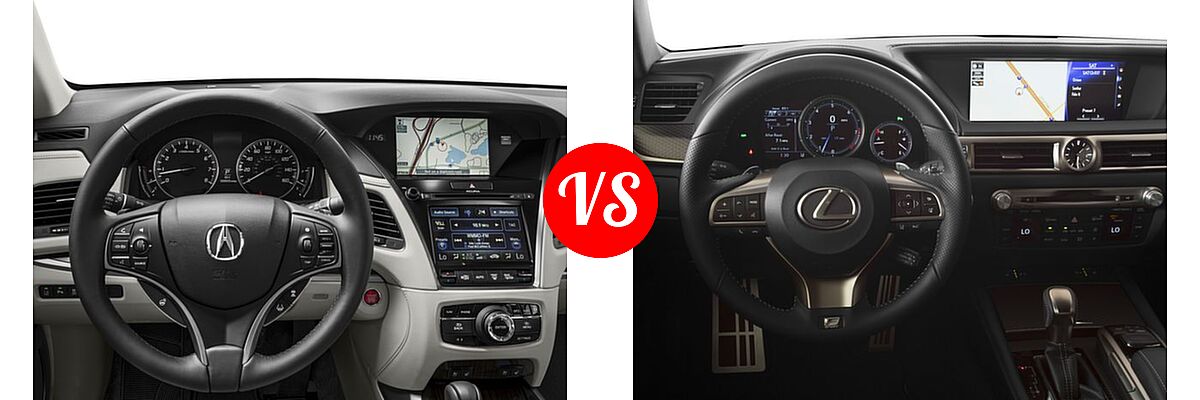 2016 Acura RLX Sedan Advance Pkg vs. 2016 Lexus GS 350 Sedan F Sport - Dashboard Comparison