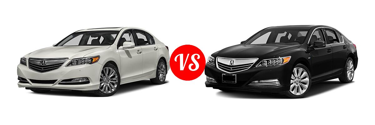 2016 Acura RLX Sedan Advance Pkg vs. 2016 Acura RLX Sedan Hybrid Hybrid Advance Pkg - Front Left Comparison