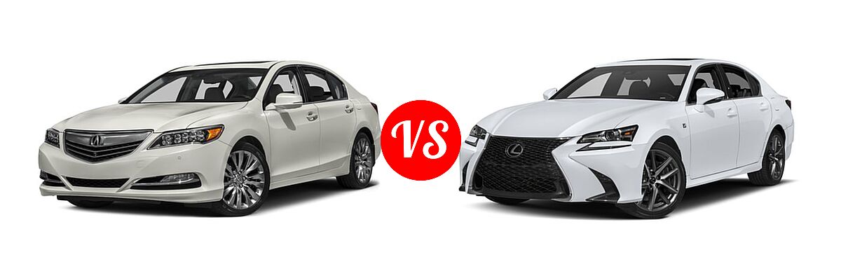 2016 Acura RLX Sedan Advance Pkg vs. 2016 Lexus GS 200t Sedan F Sport - Front Left Comparison