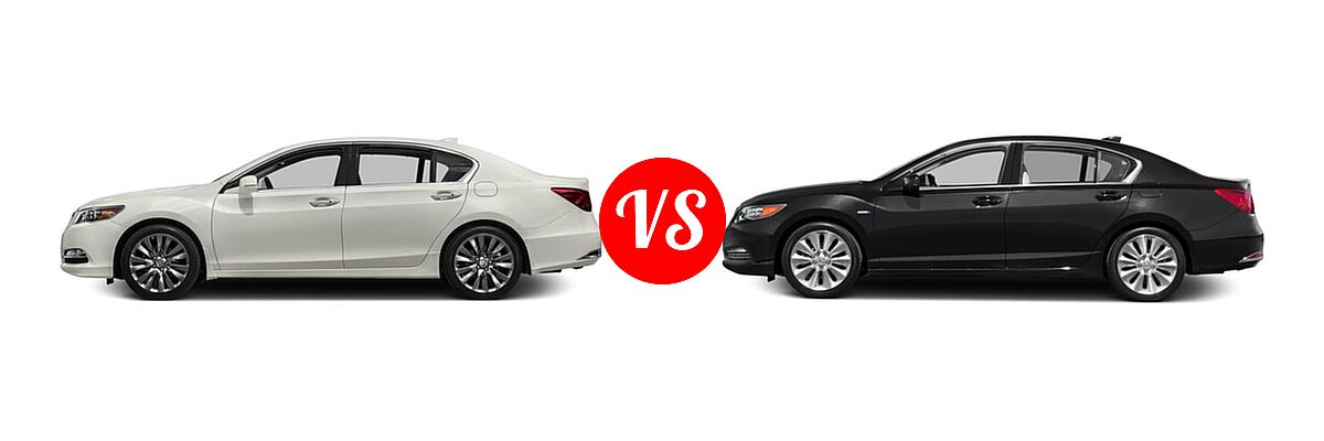 2016 Acura RLX Sedan Advance Pkg vs. 2016 Acura RLX Sedan Hybrid Hybrid Advance Pkg - Side Comparison
