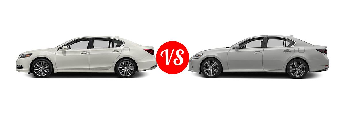 2016 Acura RLX Sedan Advance Pkg vs. 2016 Lexus GS 350 Sedan 4dr Sdn AWD / 4dr Sdn RWD - Side Comparison