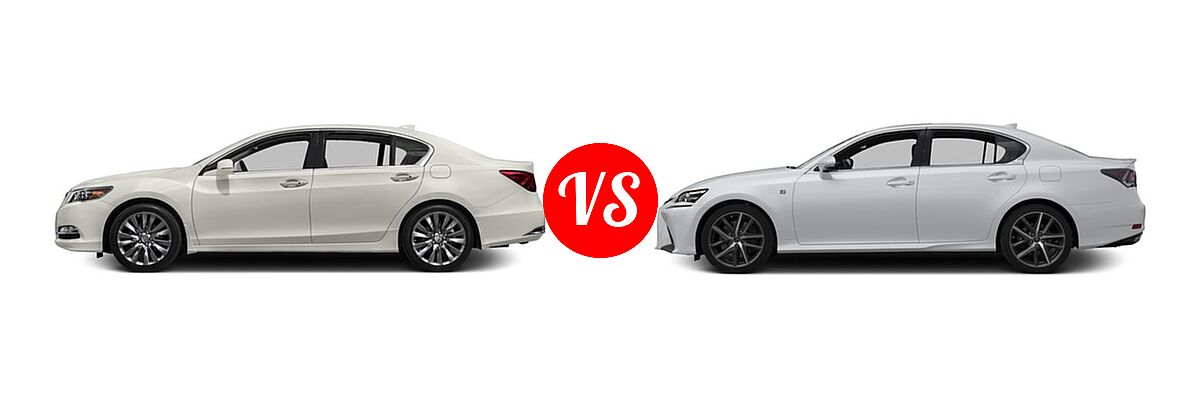 2016 Acura RLX Sedan Advance Pkg vs. 2016 Lexus GS 350 Sedan F Sport - Side Comparison