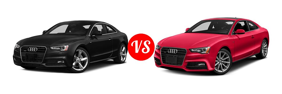 2016 Audi A5 Coupe Premium / Premium Plus vs. 2017 Audi A5 Coupe Sport - Front Left Comparison