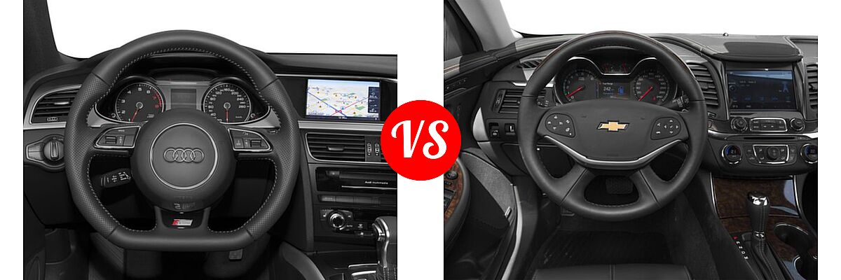 2016 Audi A4 Sedan Premium / Premium Plus vs. 2016 Chevrolet Impala Sedan LTZ - Dashboard Comparison