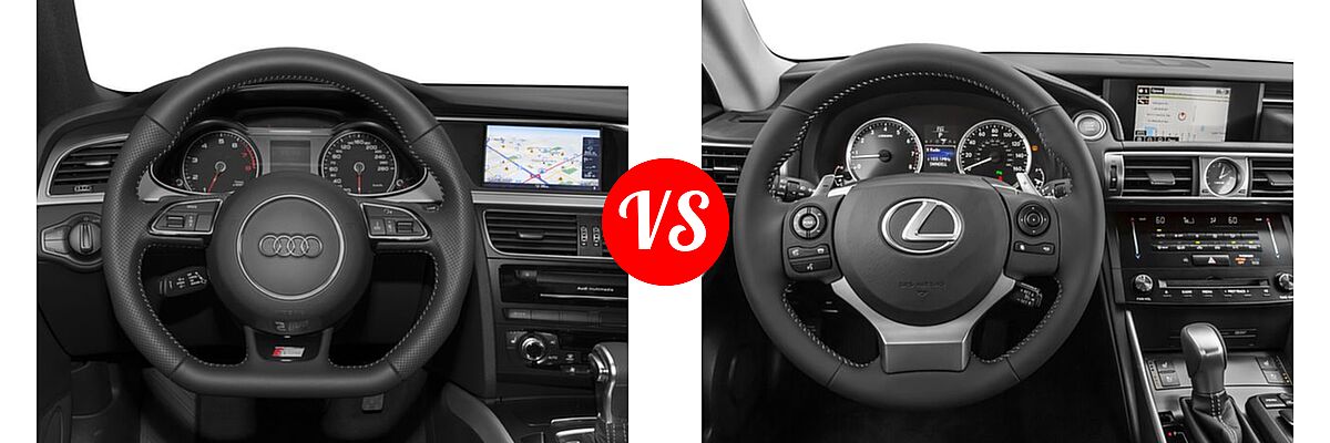 2016 Audi A4 Sedan Premium / Premium Plus vs. 2016 Lexus IS 350 Sedan 4dr Sdn AWD / 4dr Sdn RWD - Dashboard Comparison
