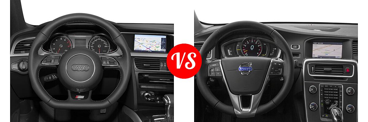 2016 Audi A4 Sedan Premium / Premium Plus vs. 2016 Volvo S60 Sedan T5 / T5 Drive-E / T5 Drive-E Premier / T5 Premier / T6 Drive-E / T6 Drive-E Platinum - Dashboard Comparison