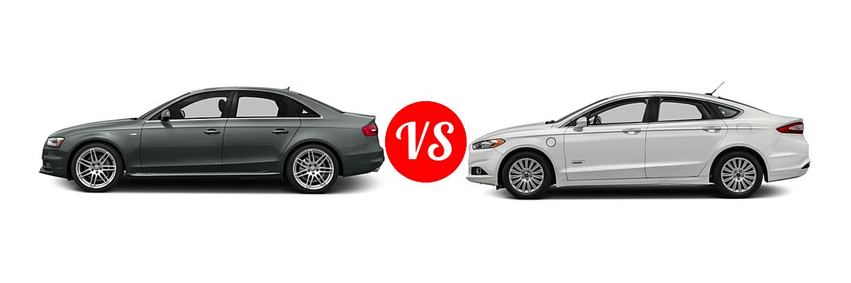 2016 Audi A4 Sedan Premium / Premium Plus vs. 2016 Ford Fusion Energi Sedan SE Luxury / Titanium - Side Comparison