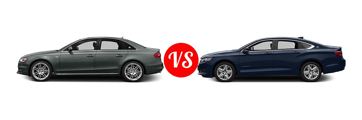2016 Audi A4 Sedan Premium / Premium Plus vs. 2016 Chevrolet Impala Sedan LS - Side Comparison