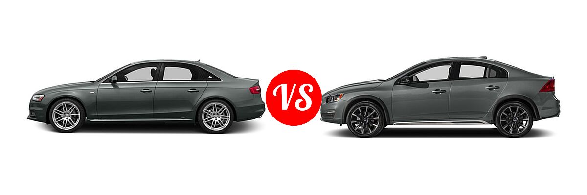 2016 Audi A4 Sedan Premium / Premium Plus vs. 2016 Volvo S60 Sedan T5 Platinum - Side Comparison