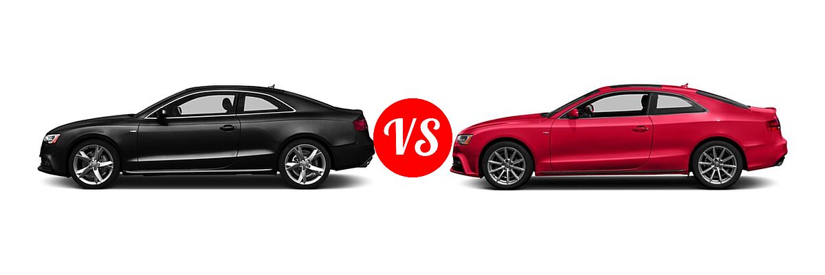 2016 Audi A5 Coupe Premium / Premium Plus vs. 2017 Audi A5 Coupe Sport - Side Comparison