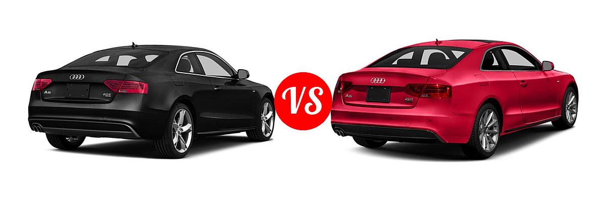 2016 Audi A5 Coupe Premium / Premium Plus vs. 2017 Audi A5 Coupe Sport - Rear Right Comparison