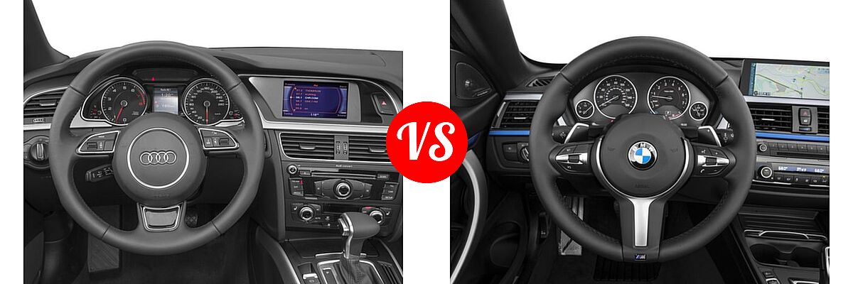 2016 Audi A5 Convertible Premium / Premium Plus vs. 2016 BMW 4 Series Convertible 435i / 435i xDrive - Dashboard Comparison