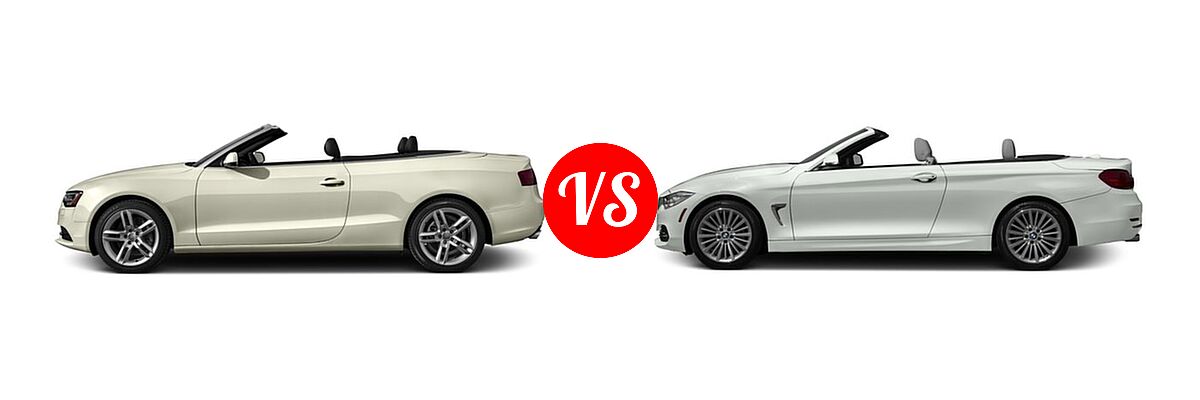 2016 Audi A5 Convertible Premium / Premium Plus vs. 2016 BMW 4 Series Convertible 428i / 428i xDrive - Side Comparison