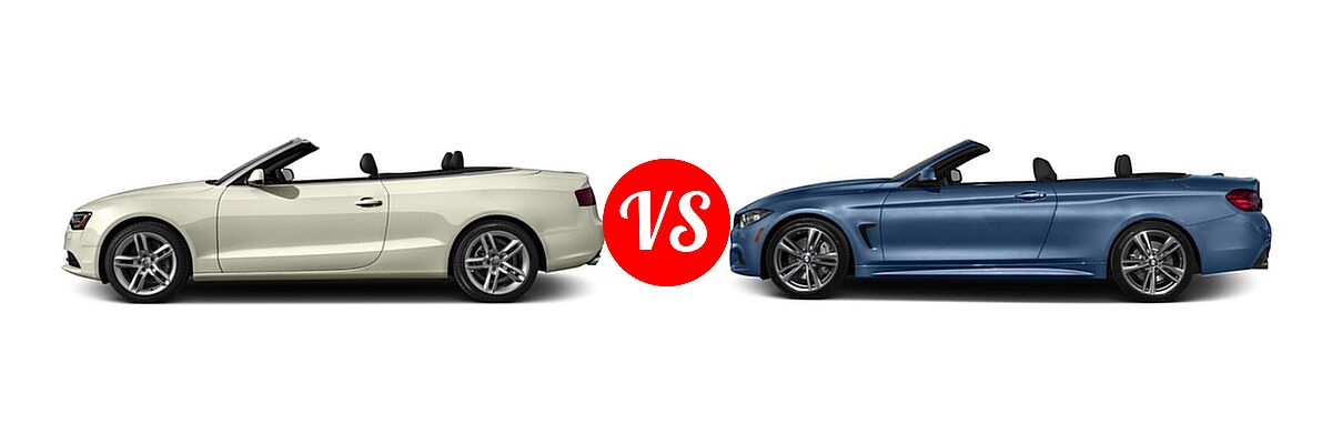 2016 Audi A5 Convertible Premium / Premium Plus vs. 2016 BMW 4 Series Convertible 435i / 435i xDrive - Side Comparison