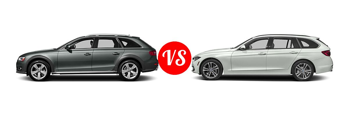 2016 Audi allroad Wagon Premium / Premium Plus vs. 2016 BMW 3 Series Wagon 328i xDrive - Side Comparison