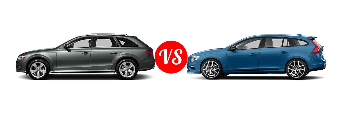 2016 Audi allroad Wagon Premium / Premium Plus vs. 2016 Volvo V60 T6 Polestar Wagon T6 Polestar - Side Comparison