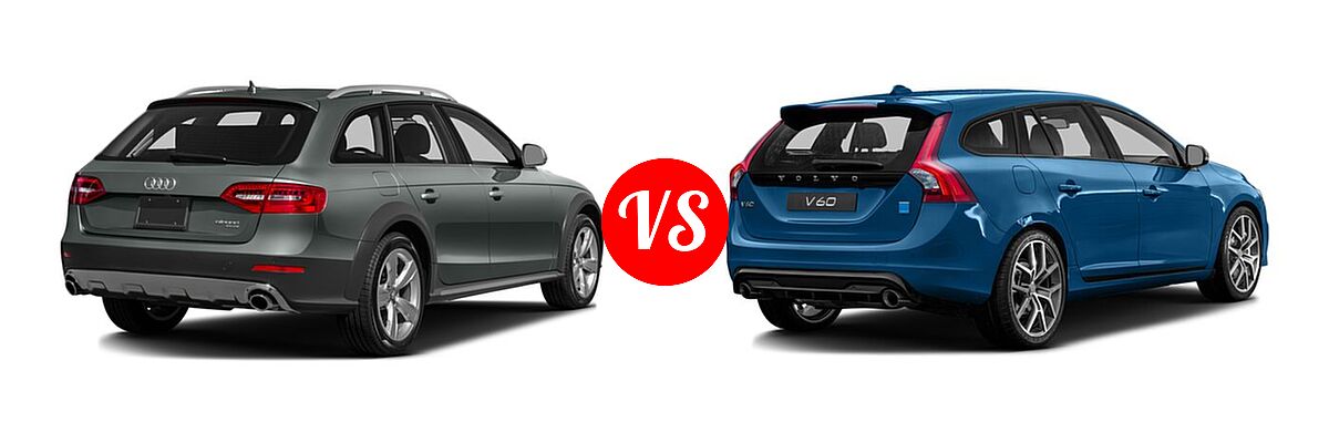 2016 Audi allroad Wagon Premium / Premium Plus vs. 2016 Volvo V60 T6 Polestar Wagon T6 Polestar - Rear Right Comparison