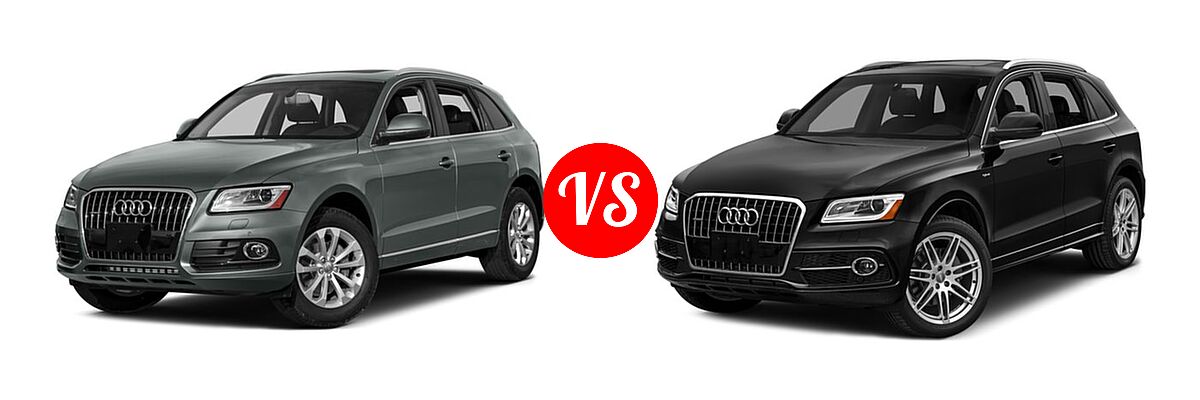 2016 Audi Q5 SUV Diesel Premium Plus / Prestige vs. 2016 Audi Q5 SUV Hybrid Prestige Hybrid - Front Left Comparison