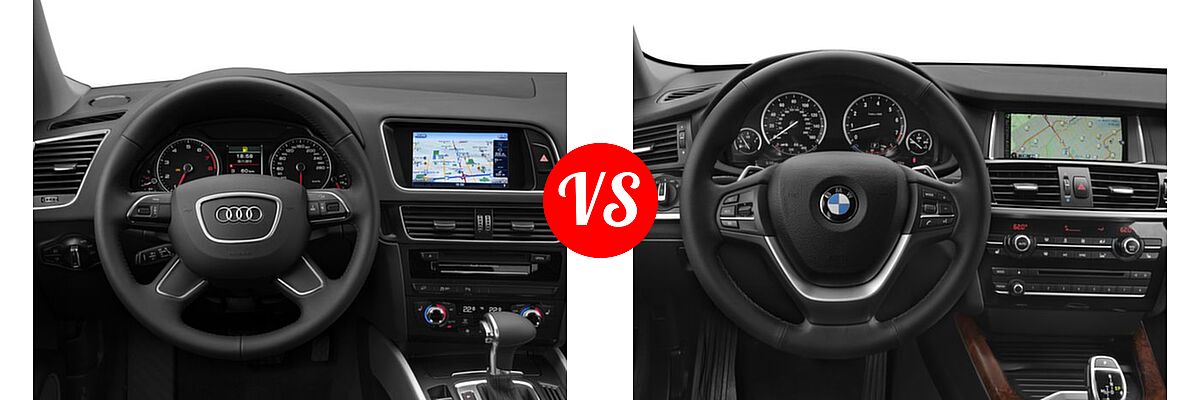 2016 Audi Q5 SUV Premium / Premium Plus / Prestige vs. 2016 BMW X4 SUV xDrive28i / xDrive35i - Dashboard Comparison