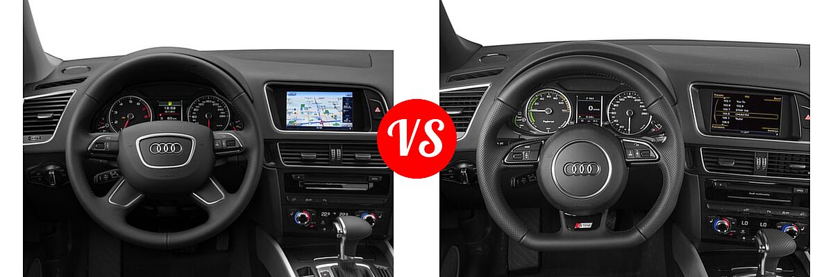2016 Audi Q5 SUV Diesel Premium Plus / Prestige vs. 2016 Audi Q5 SUV Hybrid Prestige Hybrid - Dashboard Comparison