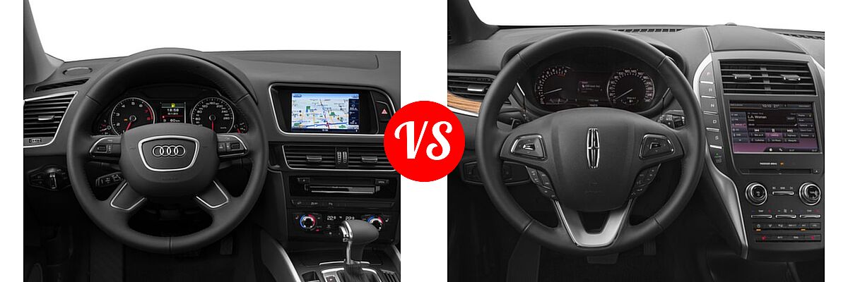 2016 Audi Q5 SUV Premium / Premium Plus / Prestige vs. 2016 Lincoln MKC SUV Black Label / Reserve / Select - Dashboard Comparison