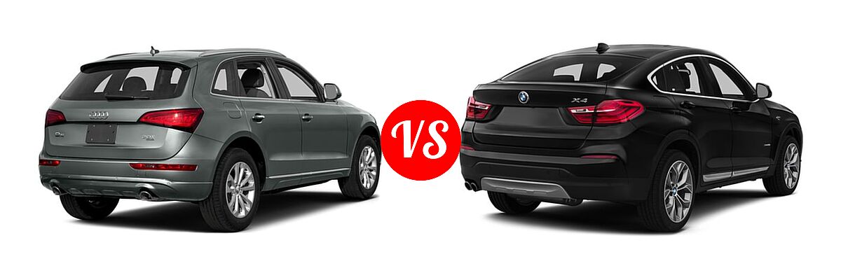 2016 Audi Q5 SUV Premium / Premium Plus / Prestige vs. 2016 BMW X4 SUV xDrive28i / xDrive35i - Rear Right Comparison