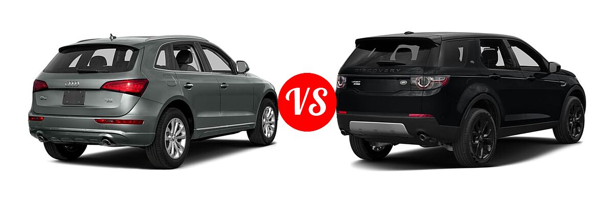 2016 Audi Q5 SUV Premium / Premium Plus / Prestige vs. 2016 Land Rover Discovery Sport SUV HSE / HSE LUX / SE - Rear Right Comparison