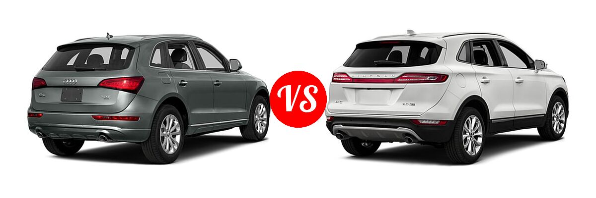 2016 Audi Q5 SUV Premium / Premium Plus / Prestige vs. 2016 Lincoln MKC SUV Black Label / Reserve / Select - Rear Right Comparison