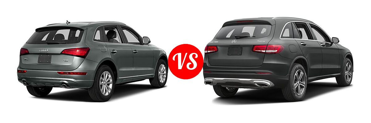 2016 Audi Q5 SUV Premium / Premium Plus / Prestige vs. 2016 Mercedes-Benz GLC-Class SUV GLC 300 - Rear Right Comparison
