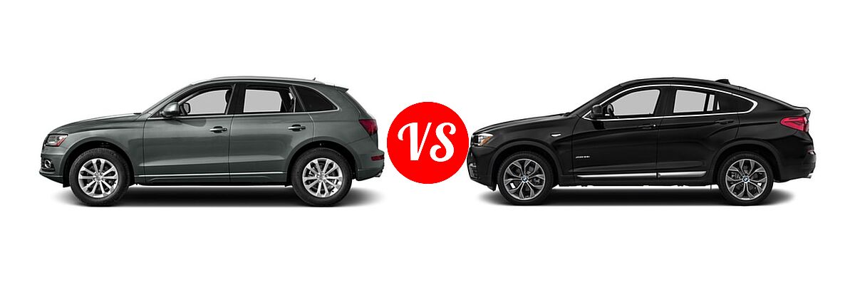 2016 Audi Q5 SUV Premium / Premium Plus / Prestige vs. 2016 BMW X4 SUV xDrive28i / xDrive35i - Side Comparison