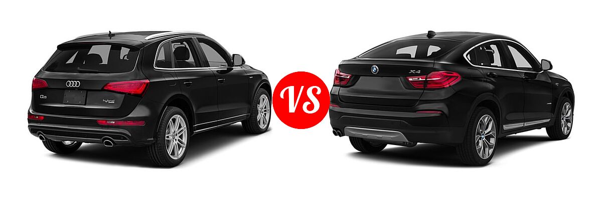 2016 Audi Q5 SUV Hybrid Prestige Hybrid vs. 2016 BMW X4 SUV xDrive28i / xDrive35i - Rear Right Comparison