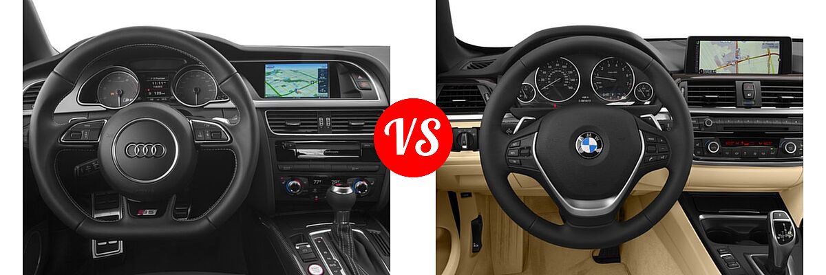 2016 Audi S5 Convertible Premium Plus / Prestige vs. 2016 BMW 4 Series Convertible 428i / 428i xDrive - Dashboard Comparison