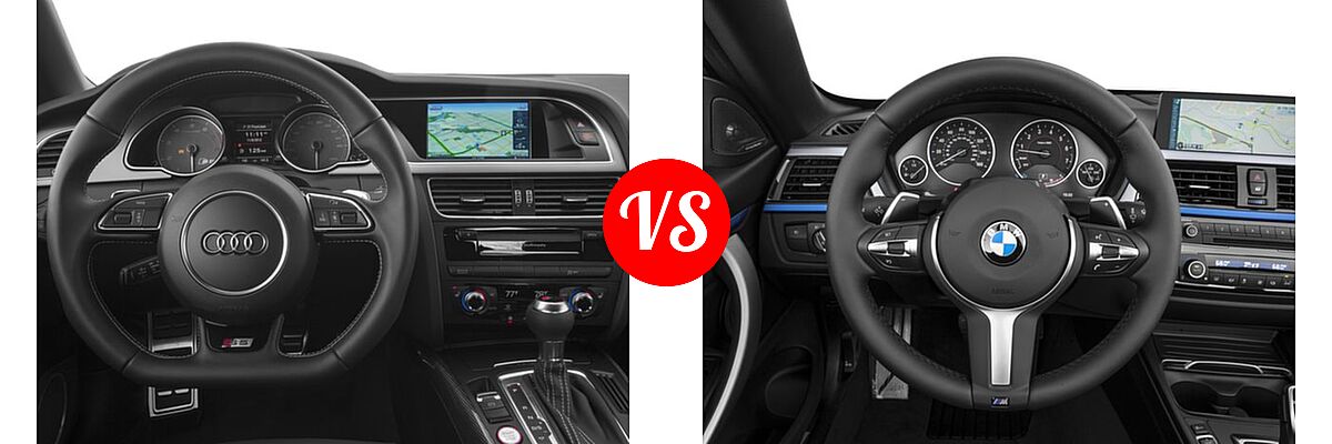 2016 Audi S5 Convertible Premium Plus / Prestige vs. 2016 BMW 4 Series Convertible 435i / 435i xDrive - Dashboard Comparison