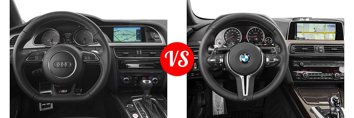 2016 Audi S5 Convertible Premium Plus / Prestige vs. 2016 BMW M6 Convertible 2dr Conv - Dashboard Comparison