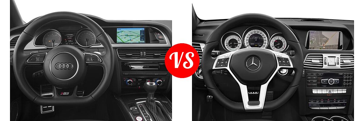 2016 Audi S5 Convertible Premium Plus / Prestige vs. 2016 Mercedes-Benz E-Class Convertible E 400 - Dashboard Comparison