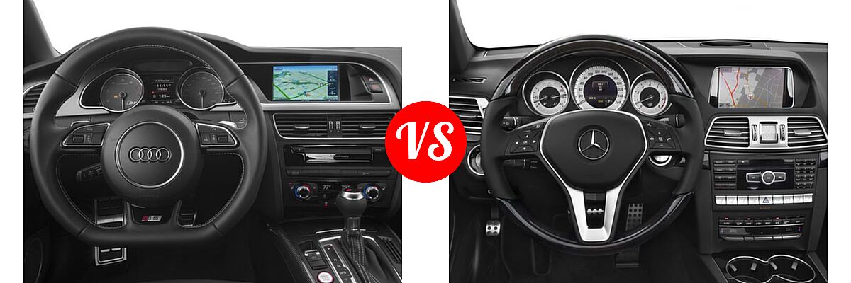 2016 Audi S5 Convertible Premium Plus / Prestige vs. 2016 Mercedes-Benz E-Class Convertible E 550 - Dashboard Comparison