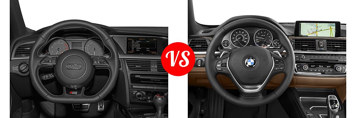 2016 Audi S4 Sedan Premium Plus / Prestige vs. 2016 BMW 4 Series Gran Coupe Sedan 428i / 428i xDrive - Dashboard Comparison