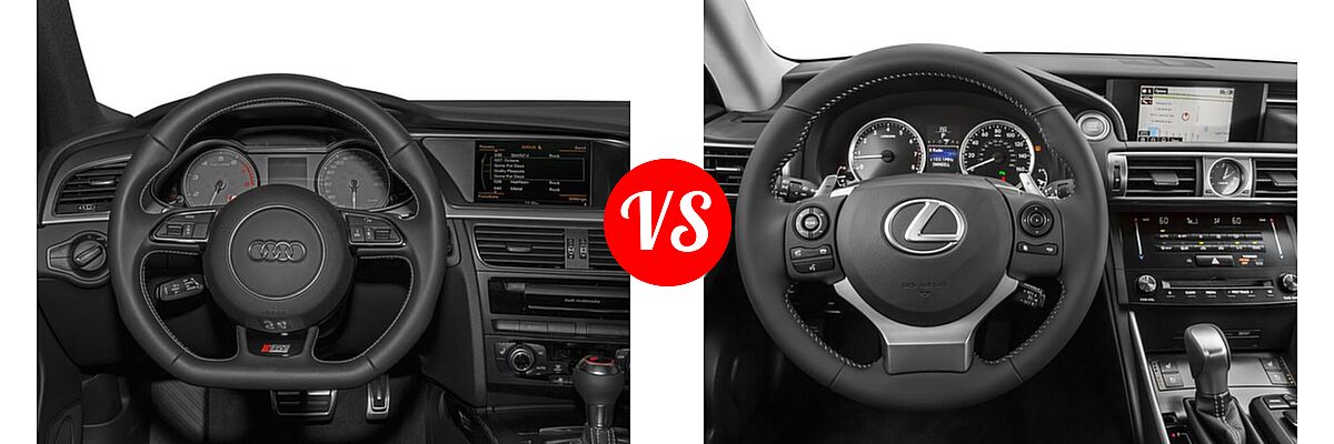 2016 Audi S4 Sedan Premium Plus / Prestige vs. 2016 Lexus IS 350 Sedan 4dr Sdn AWD / 4dr Sdn RWD - Dashboard Comparison