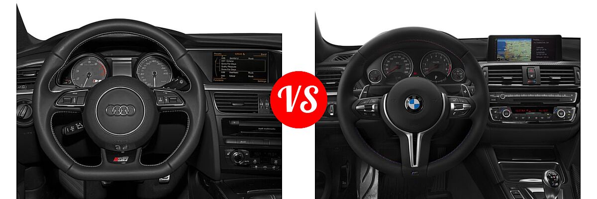 2016 Audi S5 Coupe Premium Plus / Prestige vs. 2016 BMW M4 Coupe 2dr Cpe / GTS - Dashboard Comparison