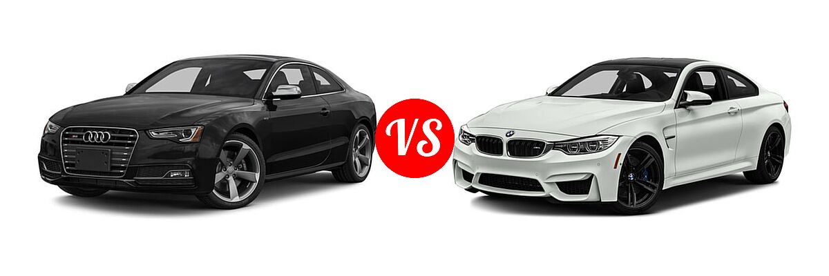2016 Audi S5 Coupe Premium Plus / Prestige vs. 2016 BMW M4 Coupe 2dr Cpe / GTS - Front Left Comparison
