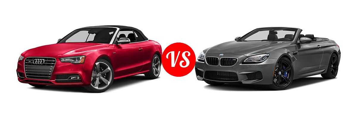 2016 Audi S5 Convertible Premium Plus / Prestige vs. 2016 BMW M6 Convertible 2dr Conv - Front Left Comparison