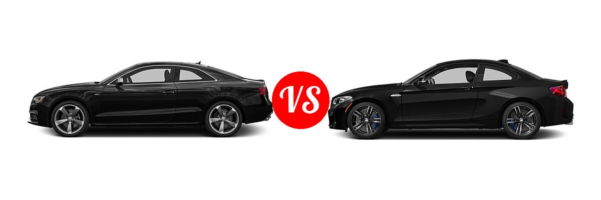 2016 Audi S5 Coupe Premium Plus / Prestige vs. 2016 BMW M2 Coupe 2dr Cpe - Side Comparison